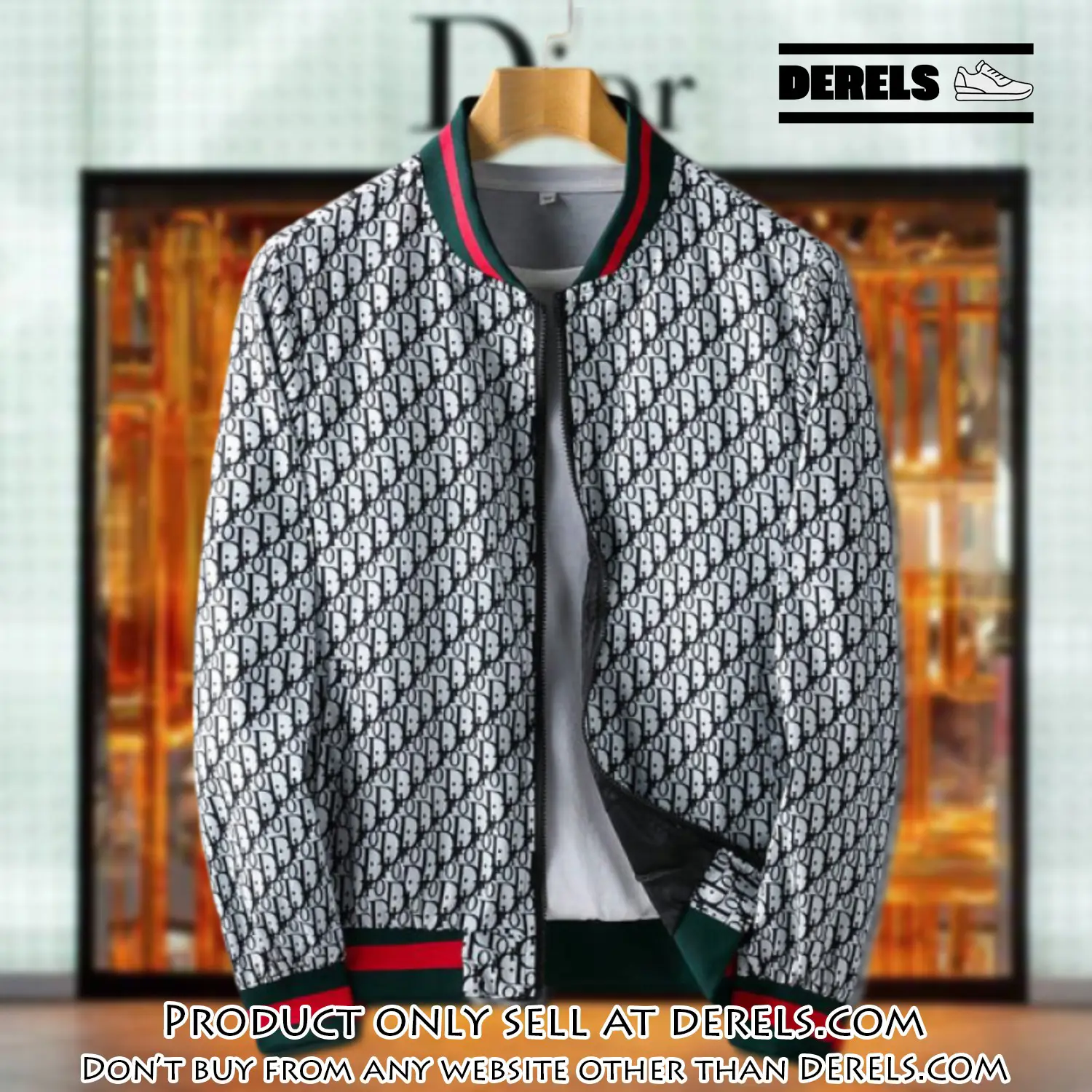 Dior luxury brand varsity zipper jacket vst1032 dr3323742